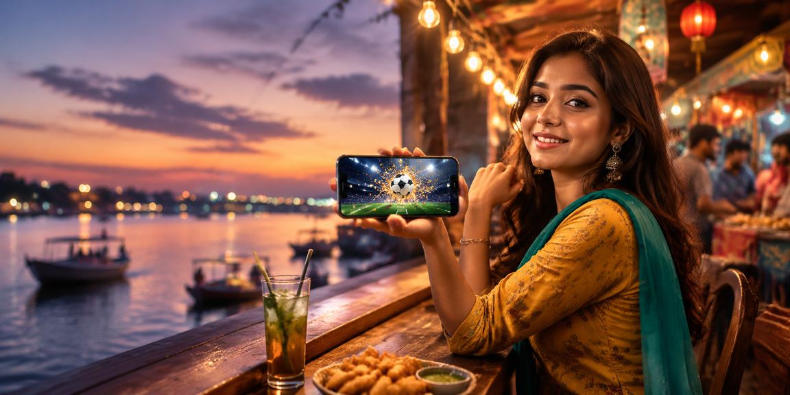 রংপুরের রাতের বাজারে একজন ব্যবহারকারী স্মার্টফোনে ক্যাসিনো ও বেটিং উপভোগ করছেন